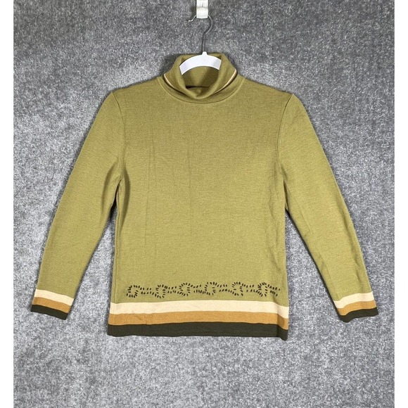 Ruiqun‎ Wool Long Sleeve Pullover Turtleneck Knit Top Womens Size Medium - Picture 1 of 13